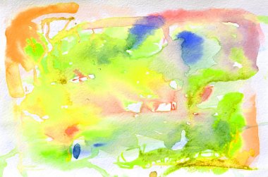 El suluboya şekil tasarımınız için sıcak tonlarda çekilmiş. Arka plan, el yapımı dekorasyon boyalı yaratıcı