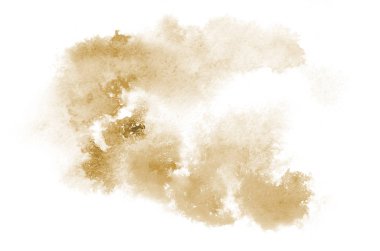 El tasarımınız için turuncu suluboya şekil çekilmiş. Arka plan, el yapımı dekorasyon boyalı yaratıcı