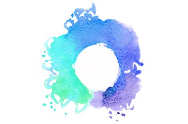 Arka plan resmi metin için yuvarlak bir yer farklı renklerle rasgele bir şekli oluşturan soyut suluboya noktalar