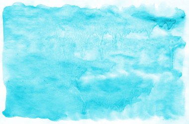 Renkli mavi suluboya ıslak fırça boya sıvı arka plan duvar kağıdı için kartı. Aquarelle parlak renk soyut el çekilmiş kağıt doku zemin canlı öğesi web, baskı için