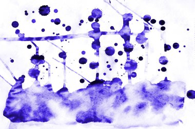 Renkli Menekşe suluboya ıslak fırça boya sıvı arka plan duvar kağıdı ve iş kartı. Aquarelle parlak renk soyut el çekilmiş kağıt doku zemin canlı öğesi web ve baskı için