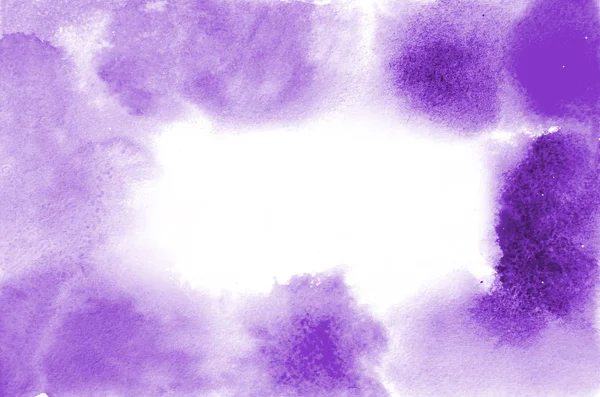 Forma Acuarela Violeta Dibujada Mano Para Diseño Fondo Pintado Creativo — Foto de Stock
