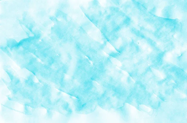 Cor Aquarela Azul Colorido Pincel Molhado Pintar Fundo Líquido Para — Fotografia de Stock