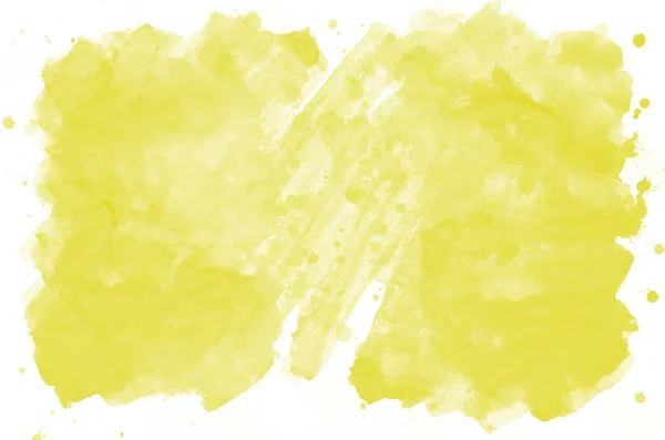 Kolorowy Żółty Akwarela Pędzla Mokrej Farby Płyn Tło Tapeta Wizytówki — Zdjęcie stockowe