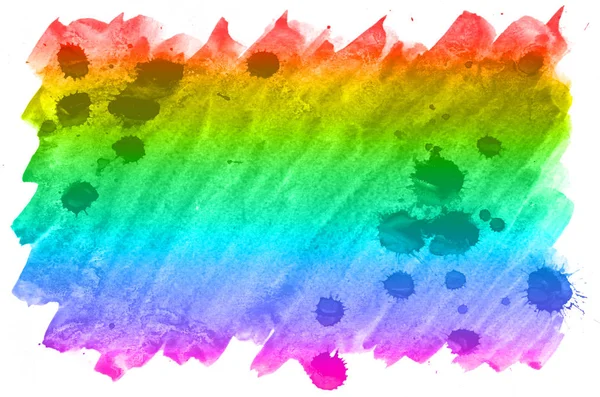 Fondo Acuarela Abstracto Manchas Tinta Multicolor Todos Los Colores Espectrales — Foto de Stock