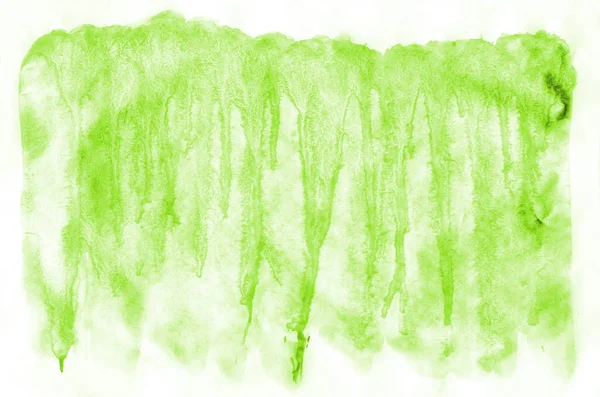 Hellgrüner Aquarell Hintergrund Auf Weißem Papier Für Den Text Texturen — Stockfoto