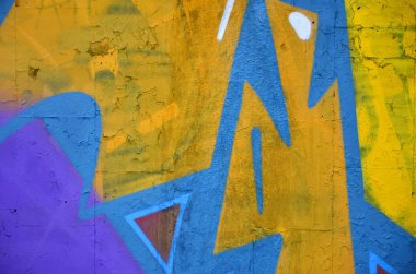 Güzel sokak sanat graffiti. Moda renkler şehir duvarları üzerinde çizim yaratıcı renk. Çağdaş kent kültürü. Başlık boya duvarlar. Kültür gençlik protesto