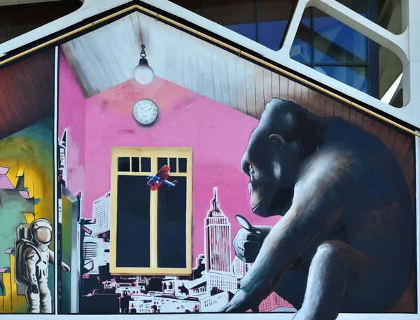 Szczegółowy Obraz Rysunek Graffiti Kolor Tło Ulica Sztuka Tło Malpas — Zdjęcie stockowe