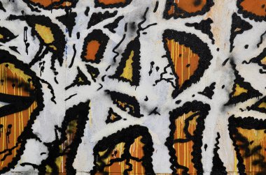 Güzel sokak sanat graffiti. Moda renkler şehir duvarları üzerinde çizim yaratıcı renk. Çağdaş kent kültürü. Başlık boya duvarlar. Kültür gençlik protesto