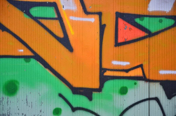 Zblízka Pohled Graffiti Kreslení Detailů Obrázek Pozadí Téma Street Art — Stock fotografie