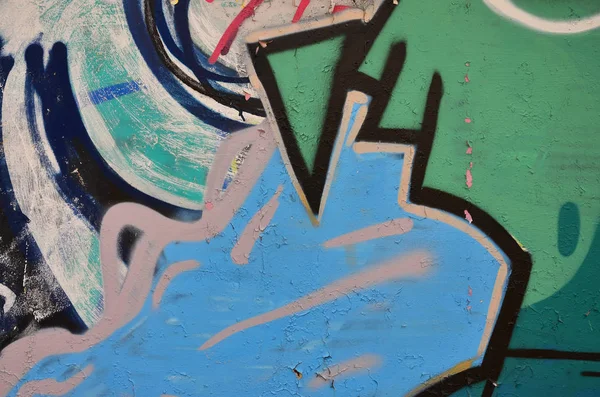 Zamknij Widok Szczegółów Rysunku Graffiti Obraz Tła Temat Sztuki Ulicznej — Zdjęcie stockowe