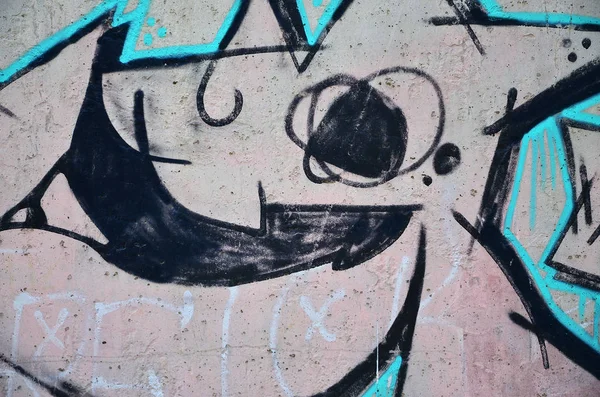Крупный План Рисунка Граффити Фон Изображения Тему Уличного Искусства Вандализма — стоковое фото