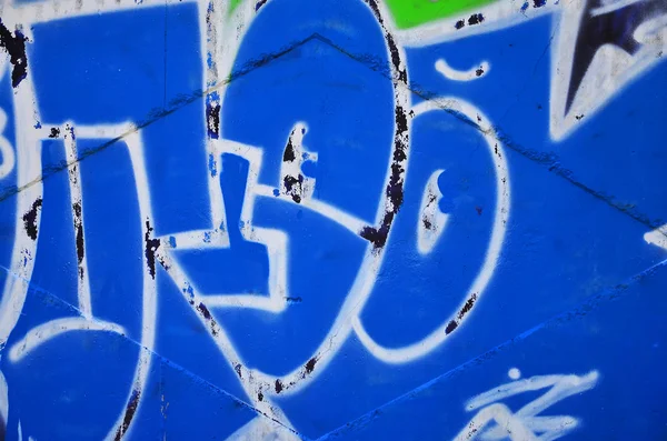 Het Patroon Van Een Fragment Van Muur Met Graffiti Schilderen — Stockfoto