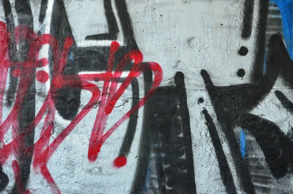 Υφή Ενός Τμήματος Του Τοίχου Ζωγραφική Του Γκράφιτι Οποία Απεικονίζεται — Φωτογραφία Αρχείου