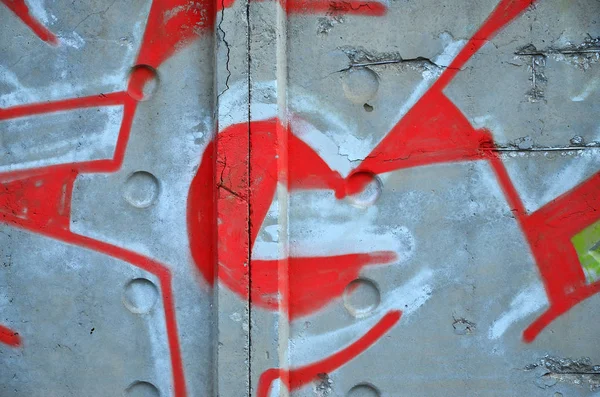 Textura Fragmento Pared Con Pintura Graffiti Que Representa Ella Imagen — Foto de Stock