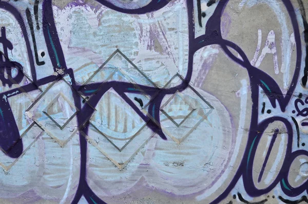 Tekstury Fragmentu Muru Malowaniem Graffiti Który Jest Przedstawiony Nim Obraz — Zdjęcie stockowe