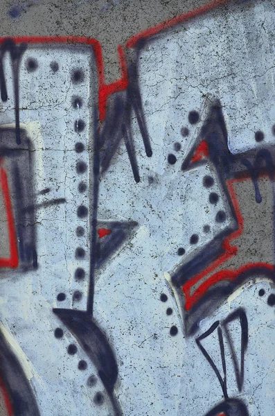 Textura Fragmento Pared Con Pintura Graffiti Que Representa Ella Imagen — Foto de Stock