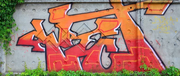 Texture Mur Avec Des Graffitis Qui Est Représenté Sur Elle — Photo