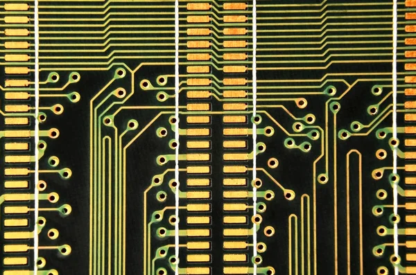 Close Colored Micro Circuit Board Abstract Technology Background Computer Mechanism — Stock Photo, Image