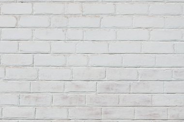 Beyaz boyalı tuğla duvar dokusu
