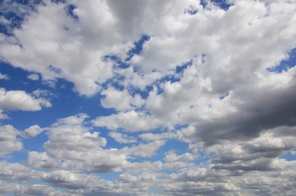 多くの異なるサイズの白い雲と青い空 — ストック写真