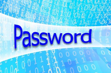 Metin yazıt parola soyut rakamlar bir dizi ile çevrili bir yarı saydam alanı bulunmakta