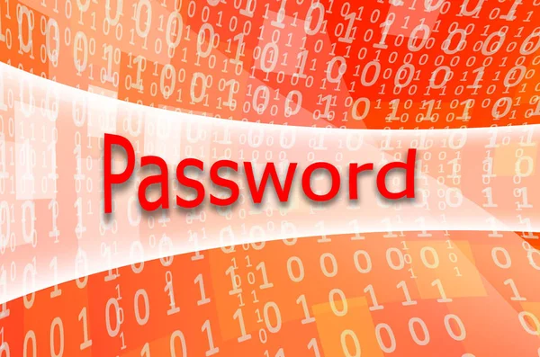 Iscrizione Del Testo Password Scritta Campo Semitrasparente Circondato Insieme Figure — Foto Stock