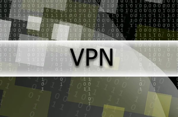 テキスト碑文 Vpn の抽象的な数字のセットに囲まれて半透明フィールドに書かれています — ストック写真