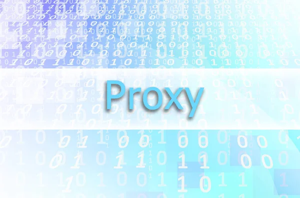 Текстовая Надпись Proxy Написана Полупрозрачном Поле Окруженном Набором Абстрактных Фигур — стоковое фото