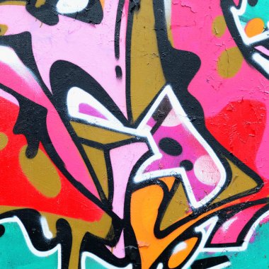 Pembeli güzel grafiti desen parçası ve yeşil siyah anahat ile. Sokak sanatı arka plan görüntüsü