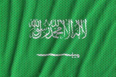 Suudi Arabistan bayrağı polyester naylon spor giyim kafes f baskılı