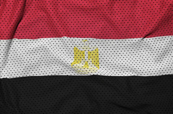 Σημαία Αίγυπτος Εκτυπώνονται Ένα Ύφασμα Πολυεστέρα Νάιλον Sportswear Ματιών Ορισμένες — Φωτογραφία Αρχείου