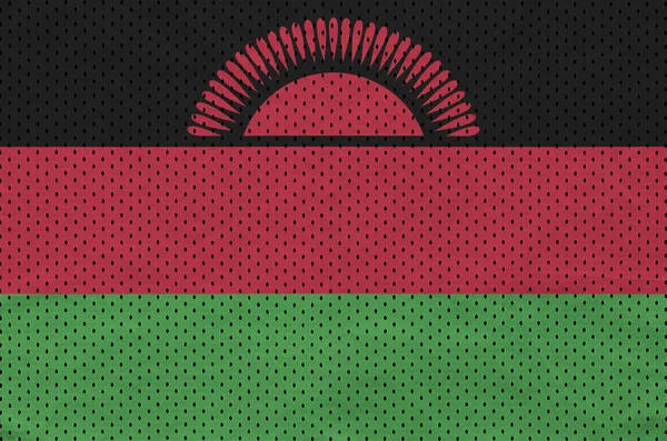 Bandera Malawi Impresa Tejido Malla Nylon Deportivo Poliéster Con Algunos — Foto de Stock