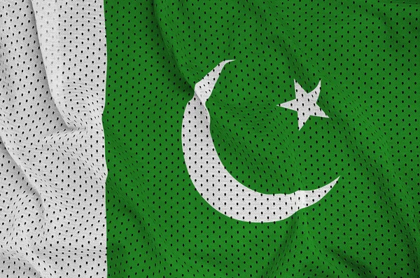 Drapeau pakistanais imprimé sur une maille de sport en nylon polyester fabri — Photo