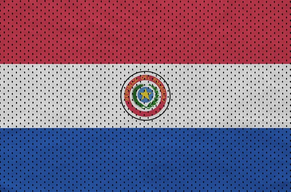 Paraguay Flagga Tryckt Polyester Nylon Sportkläder Mesh Tyg Med Några — Stockfoto