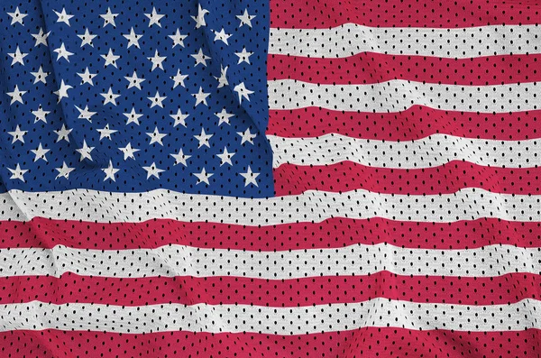 Vlag van de Verenigde Staten van Amerika afgedrukt op een polyester nylon sport — Stockfoto