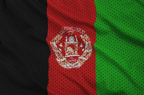 Afghanistan flagga tryckt på en polyester nylon sportkläder mesh fa — Stockfoto