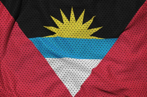 Bandera Antigua Barbuda Impresa Tejido Malla Nylon Deportivo Poliéster Con — Foto de Stock