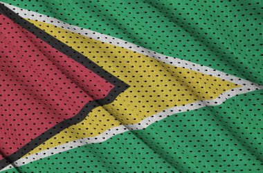 Guyana bayrak bir polyester naylon spor giyim örgü kumaş baskılı 