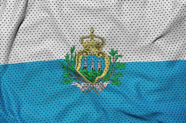 San Marino bayrağı polyester naylon spor giyim kafes fab baskılı