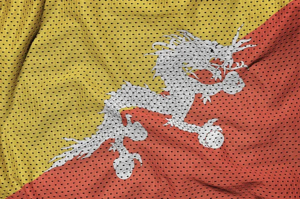 Bandera Bután Impresa Tejido Malla Nylon Deportivo Poliéster Con Algunos — Foto de Stock