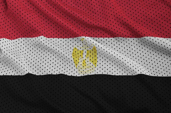 Vlag van Egypte afgedrukt op een polyester nylon sportkleding mesh stof w — Stockfoto