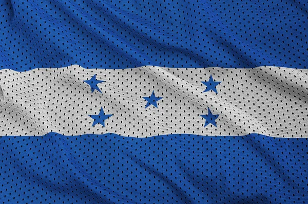 Honduras Vlajka Polyesterové Nylon Sportovní Tkanina Nějakou Záhyby — Stock fotografie