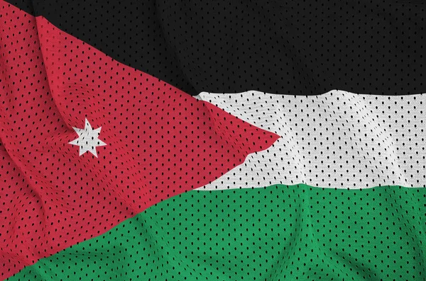 Bandera Jordan impresa en un tejido de malla de nylon deportivo de poliéster — Foto de Stock