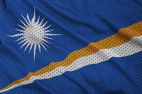 Vlag van de Marshalleilanden afgedrukt op een polyester nylon sportkleding me — Stockfoto
