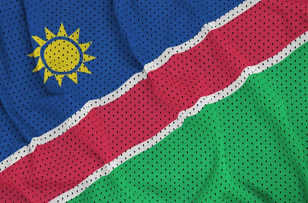 Bandera de Namibia impresa en un tejido de malla de nylon deportivo de poliéster — Foto de Stock