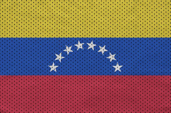 Vlag Van Venezuela Afgedrukt Een Polyester Nylon Sportkleding Netweefsel Met — Stockfoto