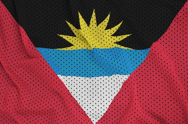 Прапор Антигуа і Барбуда, надруковані на спортивному одязі поліестеру нейлон — стокове фото