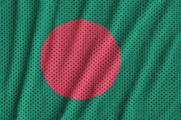 Флаг Бангладеш напечатан на полиэфирной нейлоновой спортивной сетке
