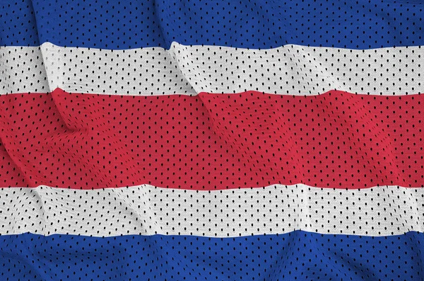 Прапор Коста-Ріка надруковані на поліефірної нейлону спортивний одяг сітка fab — стокове фото